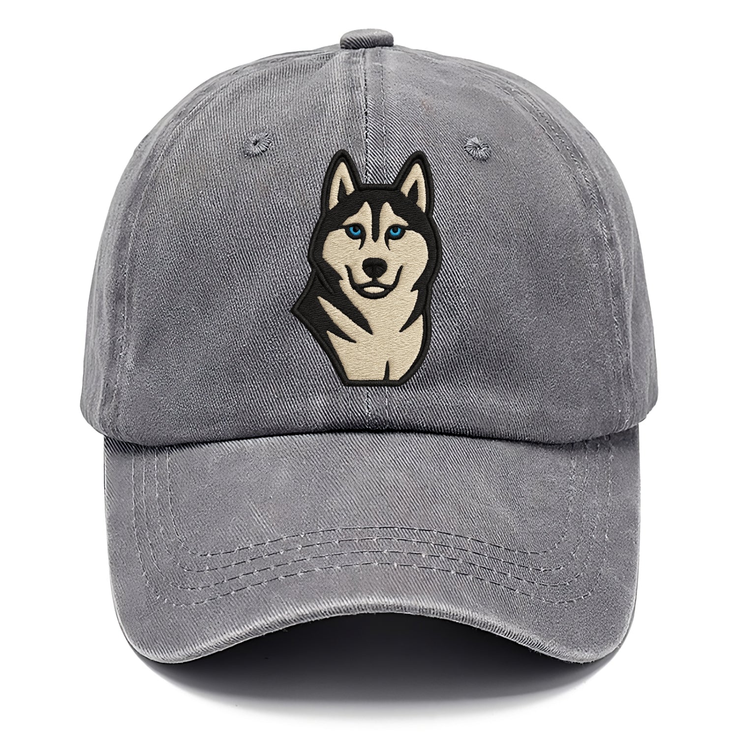 Husky - Blue eyes close-up portrait - Classic Cap - Urban Haze(Grey)
