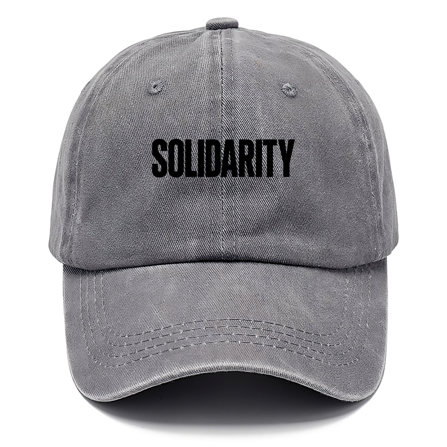 Bold typography design - "SOLIDARITY" - standing together, support - Classic Cap - Urban Haze(Grey)