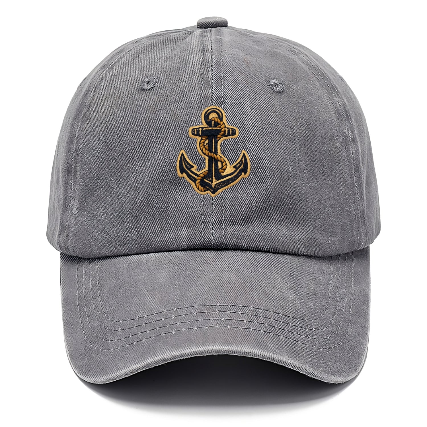 ANCHOR ROPE - classic anchor with rope in navy and gold , sailor - Classic Cap - Urban Haze(Grey)