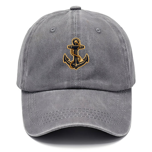 ANCHOR ROPE - classic anchor with rope in navy and gold , sailor - Classic Cap - Urban Haze(Grey)