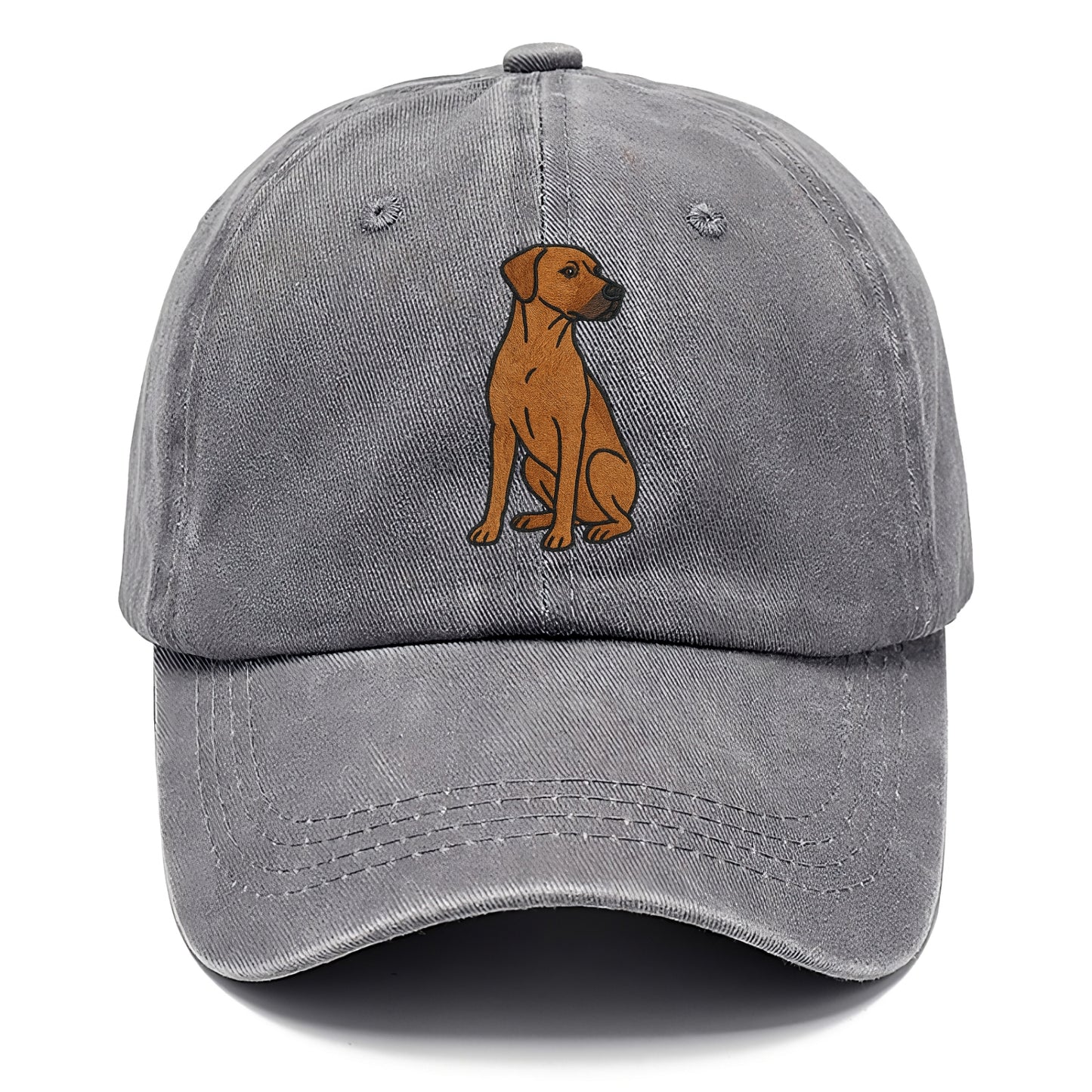 Rhodesian Ridgeback - Red wheaten embroidered pose - Classic Cap - Urban Haze(Grey)