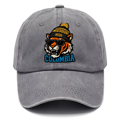 Columbia Tiger wearing Missouri beanie with Mizzou patch - Classic Cap - Urban Haze(Grey)