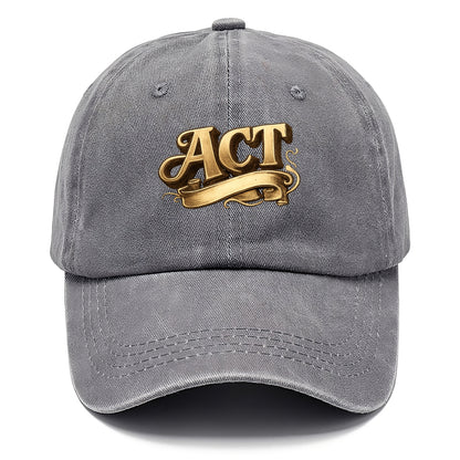 Bold typography design - "ACT" - take action, do something - Classic Cap - Urban Haze(Grey)