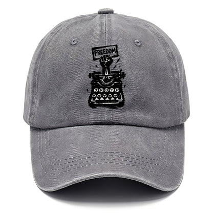 Typewriter keys - journalism and truth ink art - Classic Cap - Urban Haze(Grey)