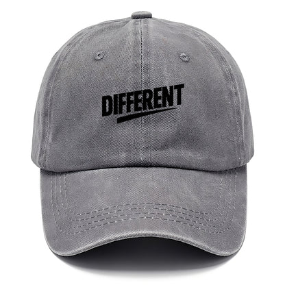 Bold typography design - "DIFFERENT" - standing out, not following crowd - Classic Cap - Urban Haze(Grey)