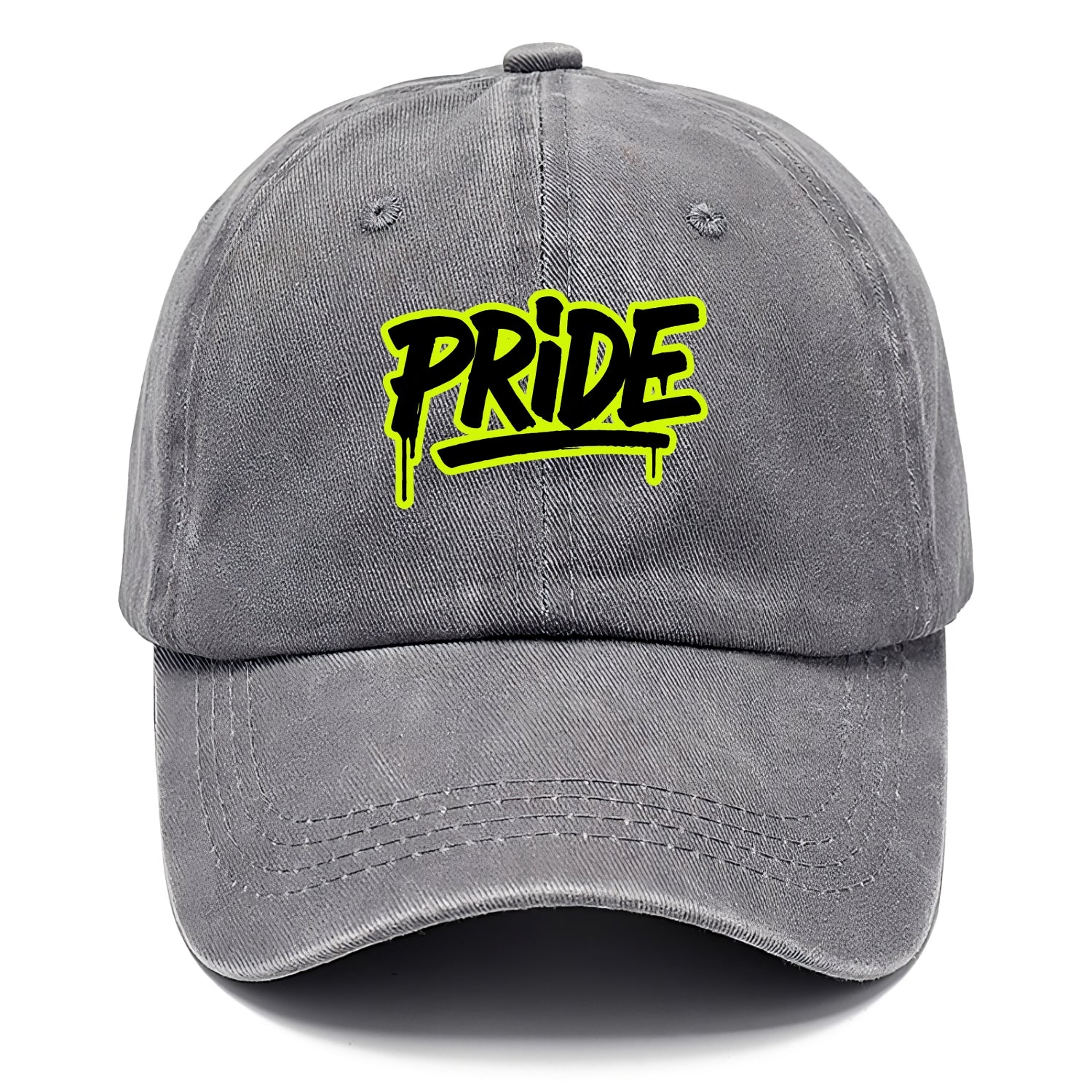 Bold typography design - "PRIDE" - dignified satisfaction, honor - Classic Cap - Urban Haze(Grey)