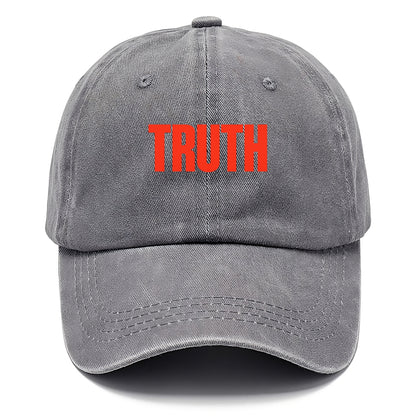 Bold typography design - "TRUTH" - honesty, reality - Classic Cap - Urban Haze(Grey)