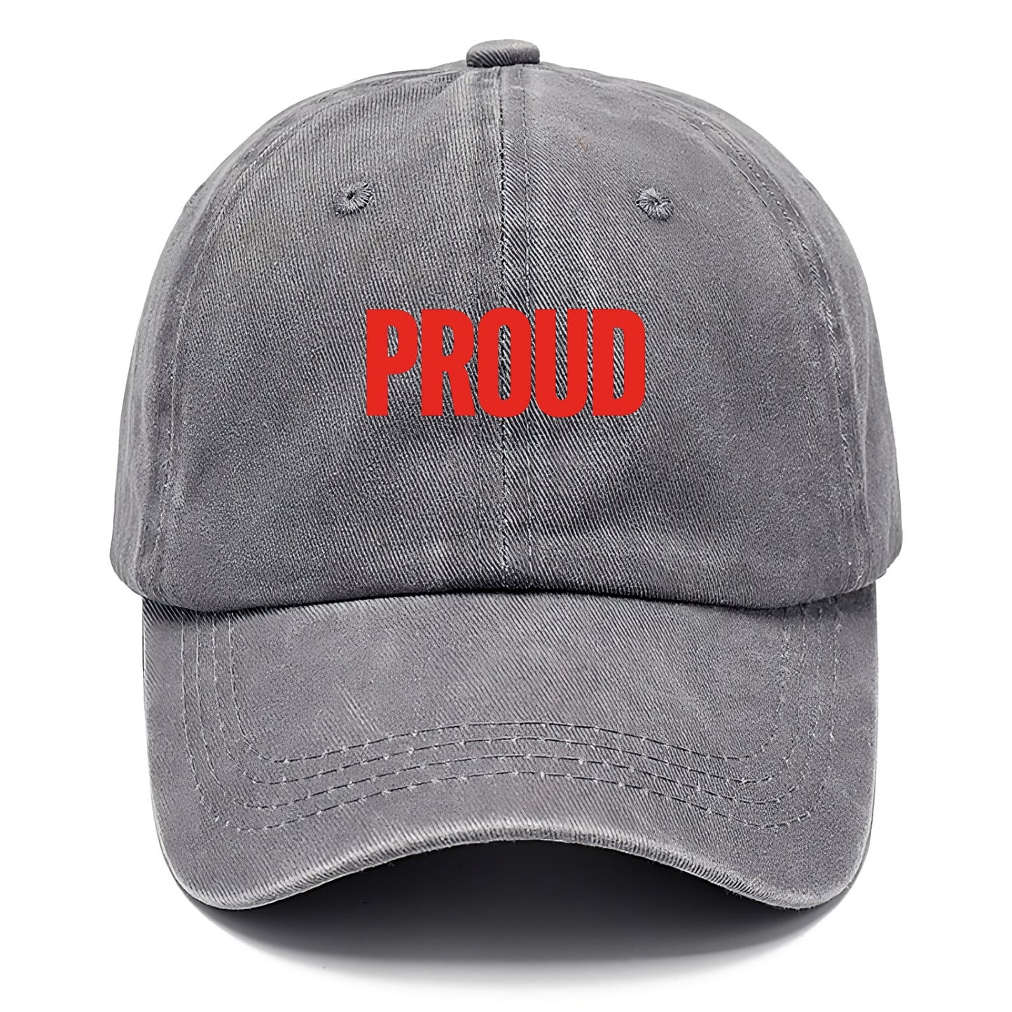 Bold typography design - "PROUD" - satisfied, honored, dignified - Classic Cap - Urban Haze(Grey)