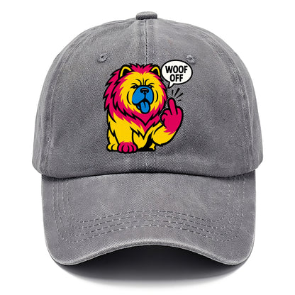 Chow Chow with lion mane and blue-black tongue, fluffy dignified paw up with sass - Classic Cap - Urban Haze(Grey)