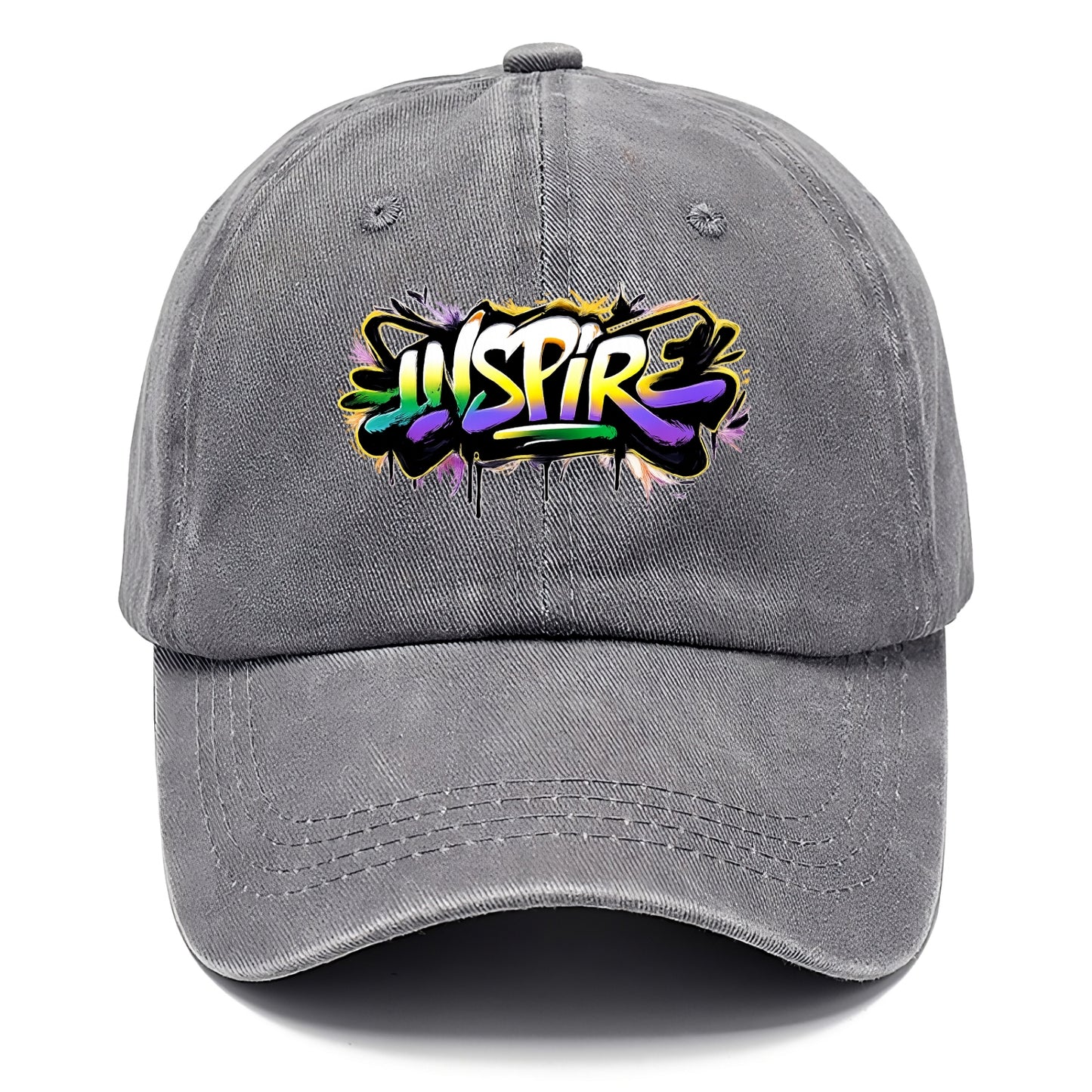 Bold typography design - "INSPIRE" - motivating others, being the spark - Classic Cap - Urban Haze(Grey)