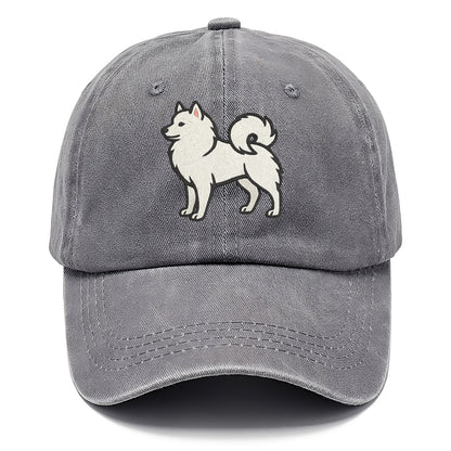 American Eskimo Dog - White spitz embroidered standing design - Classic Cap - Urban Haze(Grey)