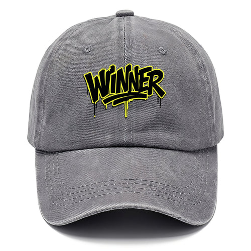 Bold typography design - WINNER - victorious mindset, champion - Classic Cap