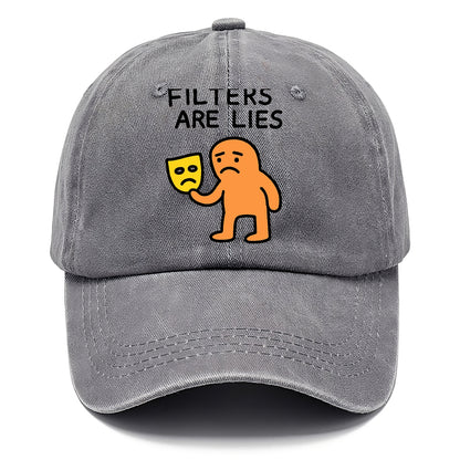 FILTERS ARE LIES | Mask arguing with face - Classic Cap - Urban Haze(Grey)