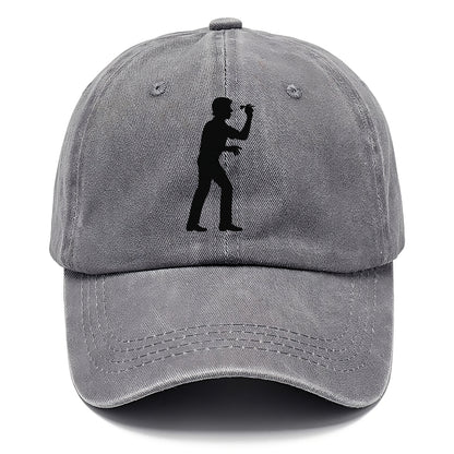 Darts player in throwing stance - Classic Cap - Urban Haze(Grey)