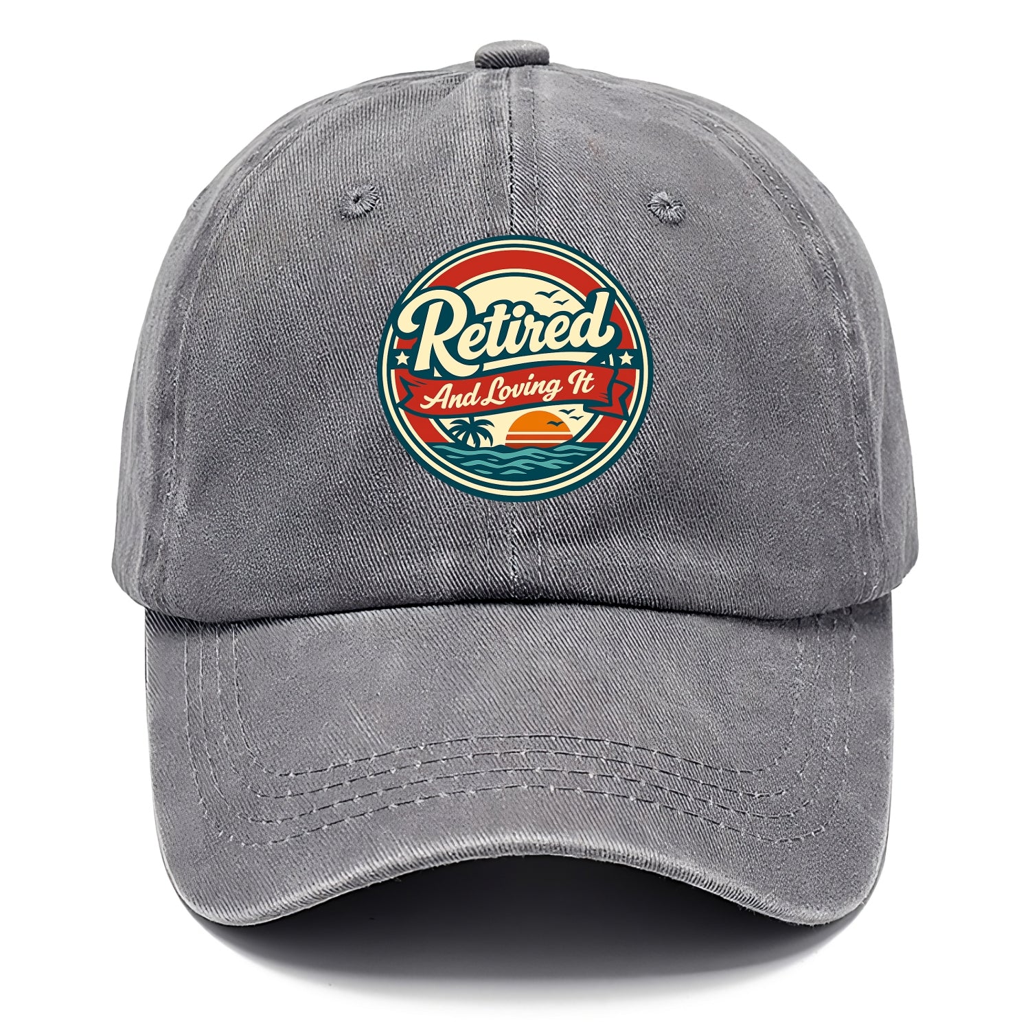 Carefree Retirement Emblem - Classic Cap - Urban Haze(Grey)