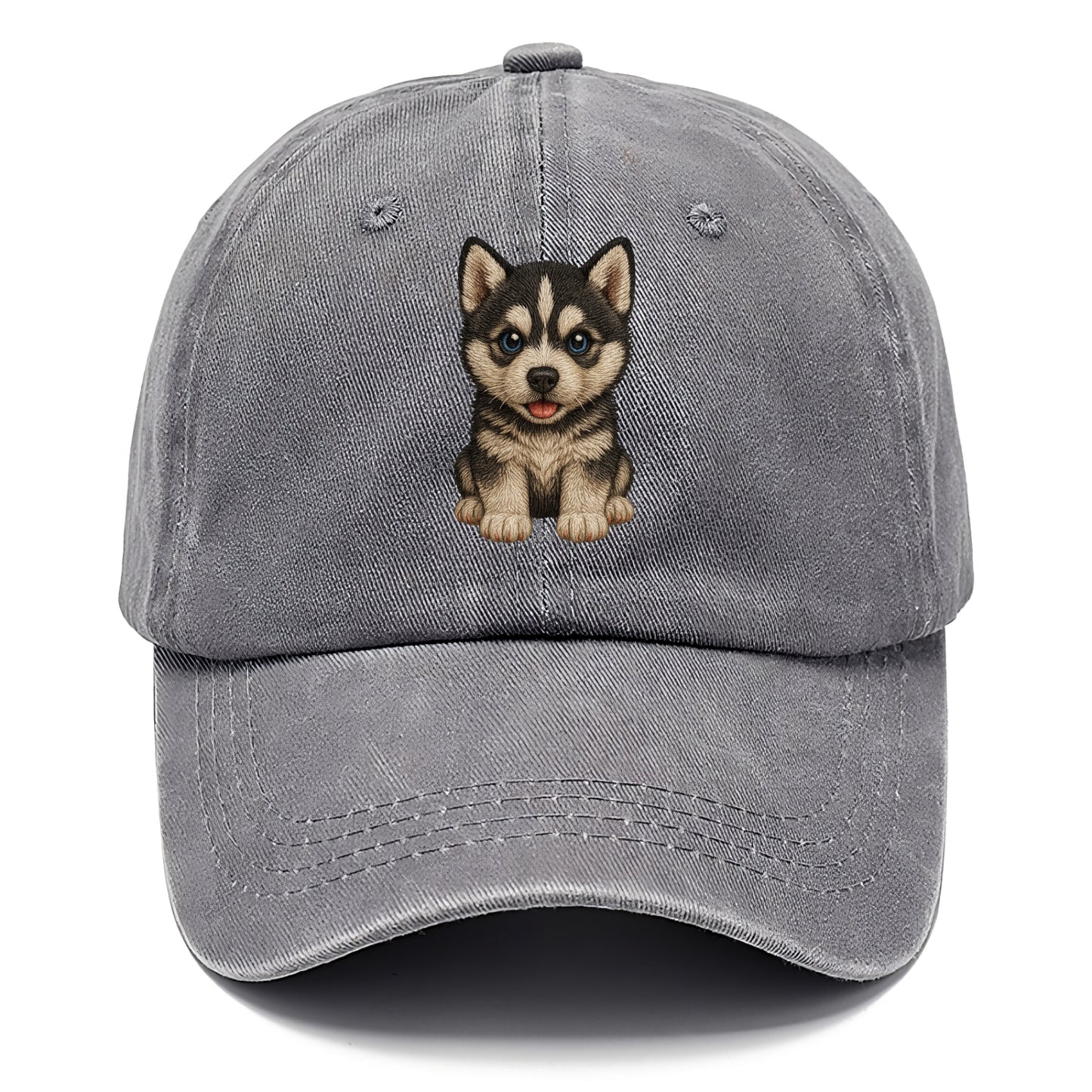 Baby Siberian Husky Puppy - blue or bi-colored eyes, fluffy coat, wolf-like, - Classic Cap - Urban Haze(Grey)