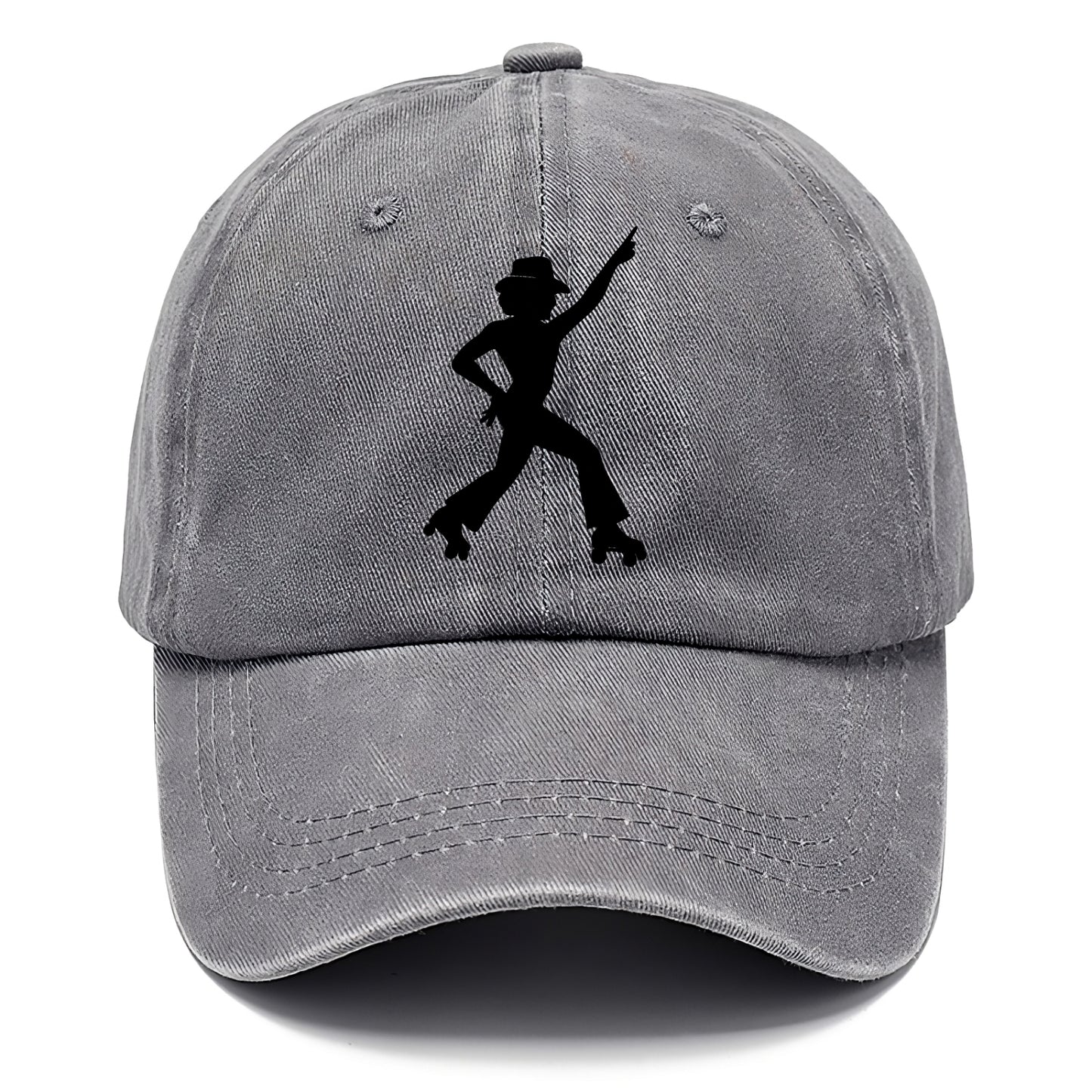 Retro roller skater in disco pose - Classic Cap - Urban Haze(Grey)