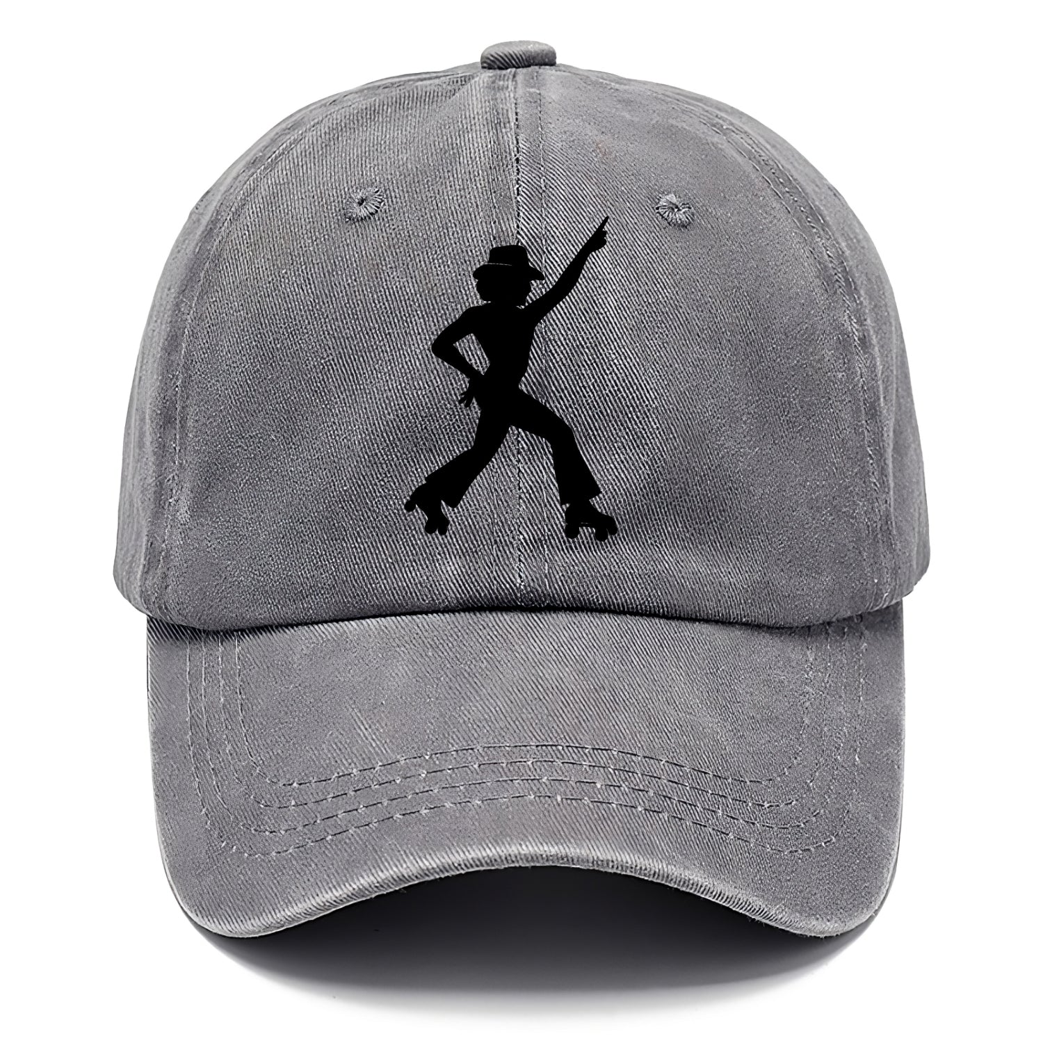 Retro roller skater in disco pose - Classic Cap - Urban Haze(Grey)