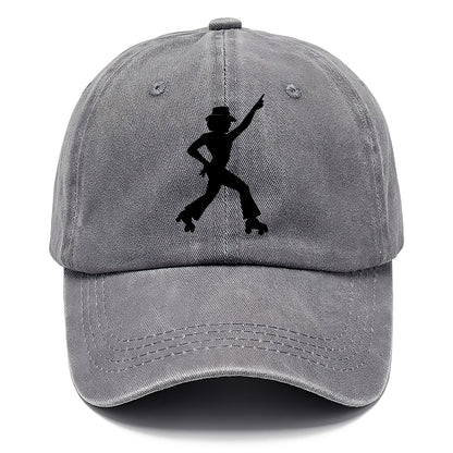 Retro roller skater in disco pose - Classic Cap - Urban Haze(Grey)