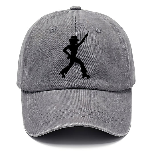 Retro roller skater in disco pose - Classic Cap - Urban Haze(Grey)