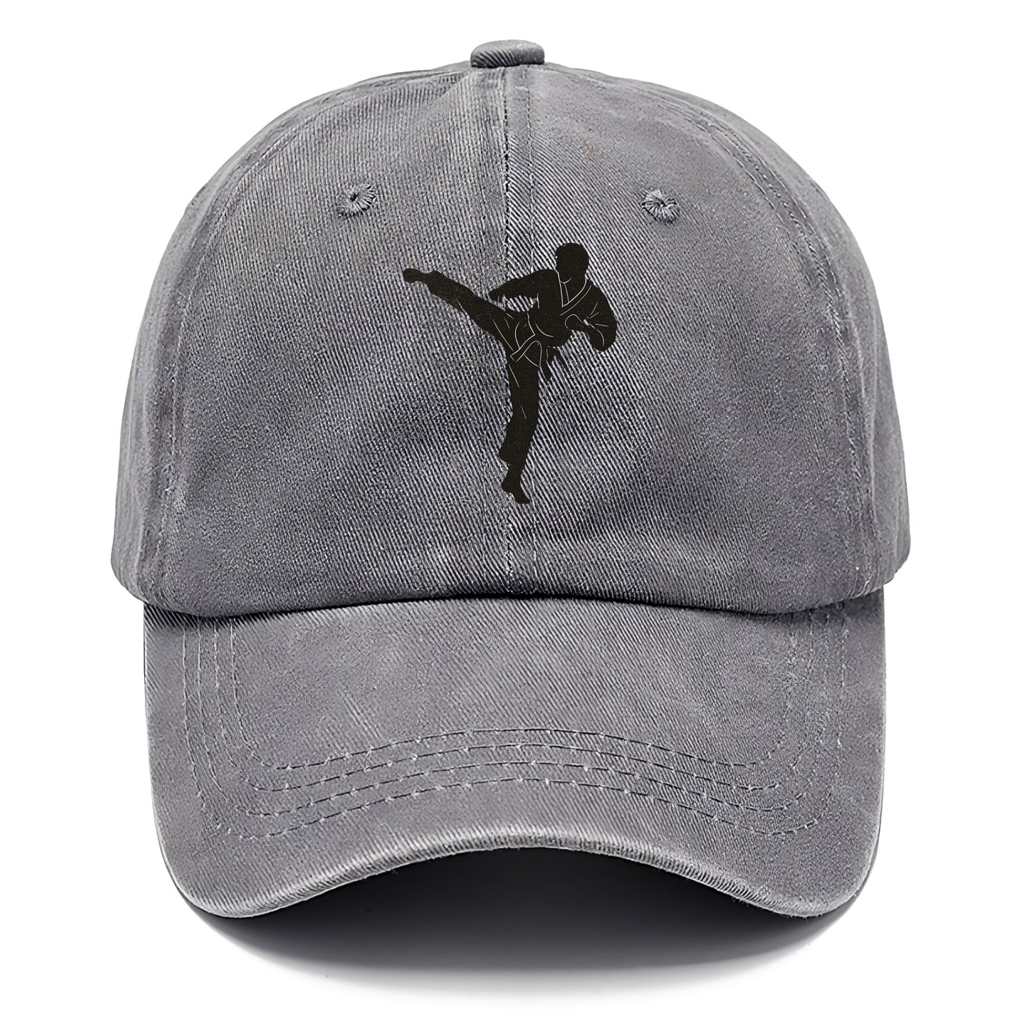 Taekwondo athlete spinning heel kick - Classic Cap - Urban Haze(Grey)