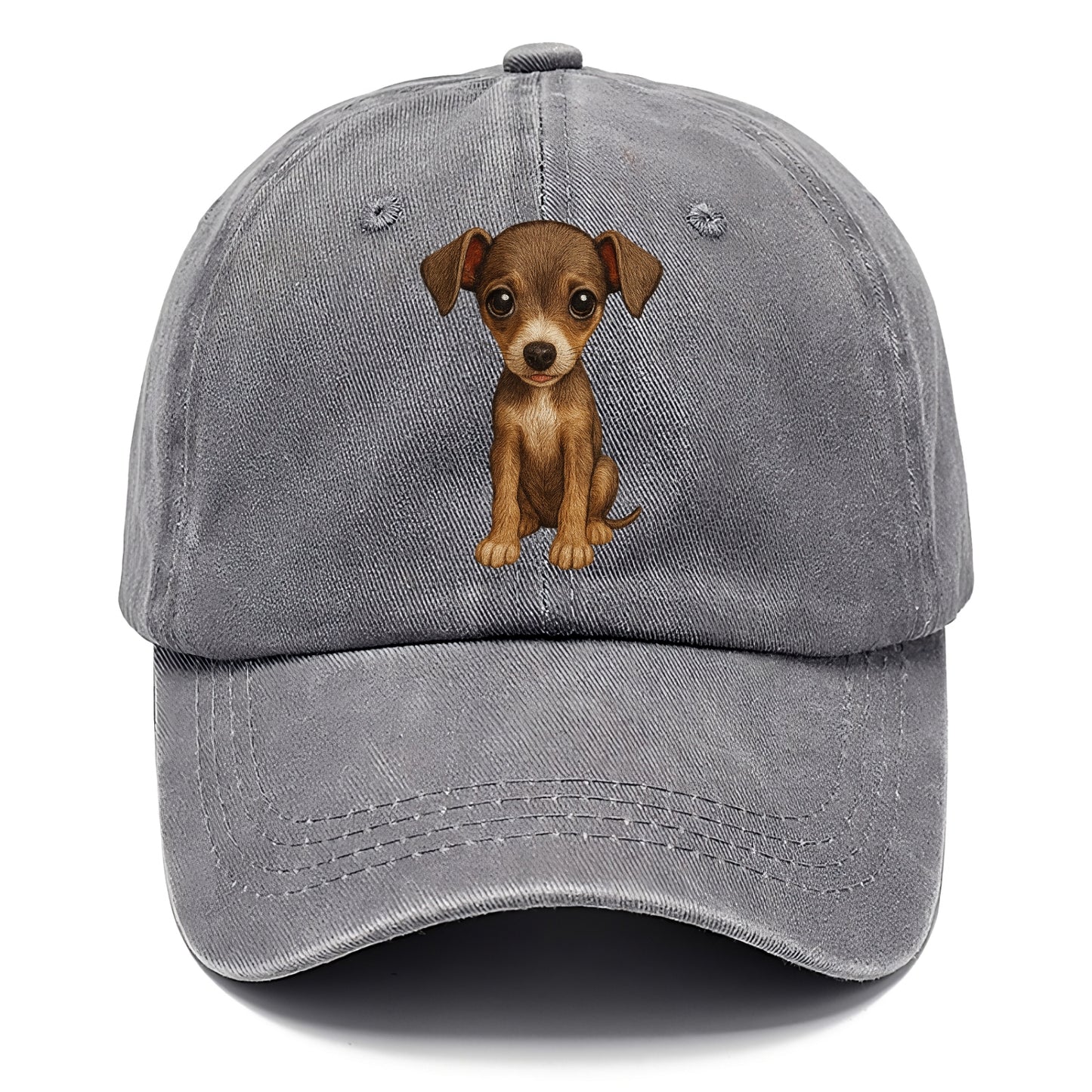 Baby Italian Greyhound Puppy - sleek tiny body, long legs, gentle eyes, front-facing, - Classic Cap - Urban Haze(Grey)
