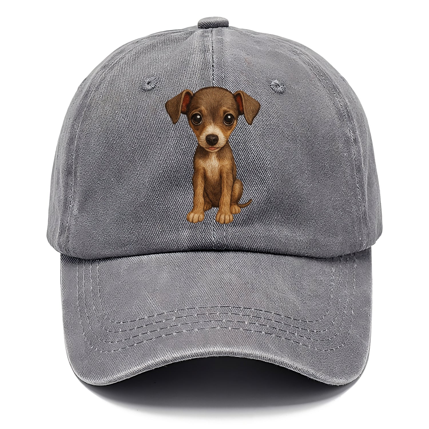 Baby Italian Greyhound Puppy - sleek tiny body, long legs, gentle eyes, front-facing, - Classic Cap - Urban Haze(Grey)