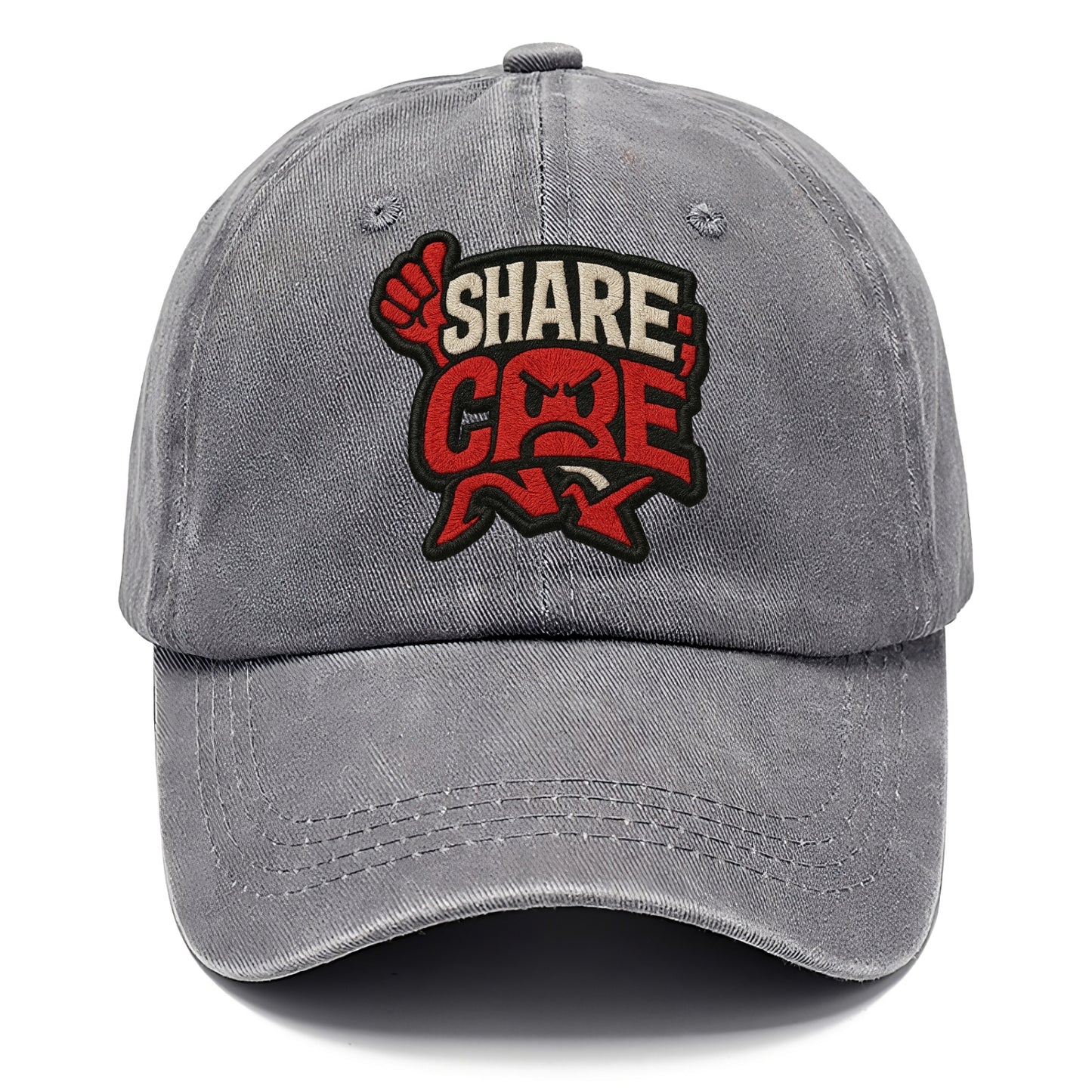 SHARE;CARE TOO MUCH Oversharer Green Hat - Classic Cap - Urban Haze(Grey)