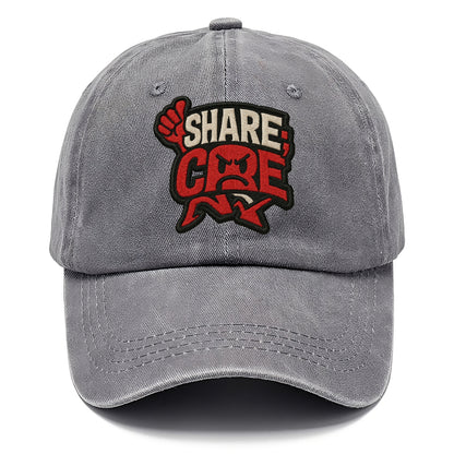 SHARE;CARE TOO MUCH Oversharer Green Hat - Classic Cap - Urban Haze(Grey)