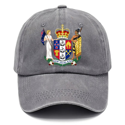 Coat Of Arms Of New Zealand - Classic Cap - Urban Haze(Grey)