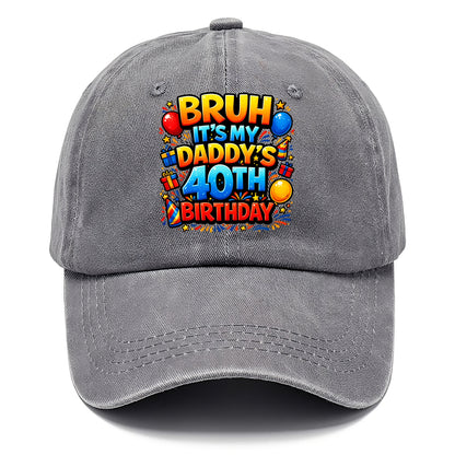 Daddy's 40th Birthday - Classic Cap - Urban Haze(Grey)