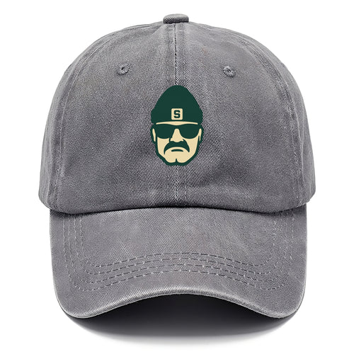 East Lansing Spartan wearing Michigan State beanie with S patch - Classic Cap