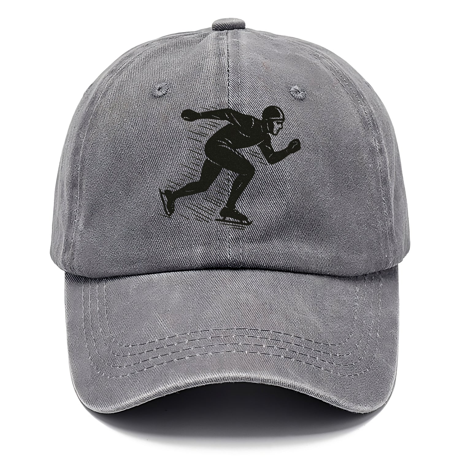 Speed skater in racing crouch - Classic Cap - Urban Haze(Grey)