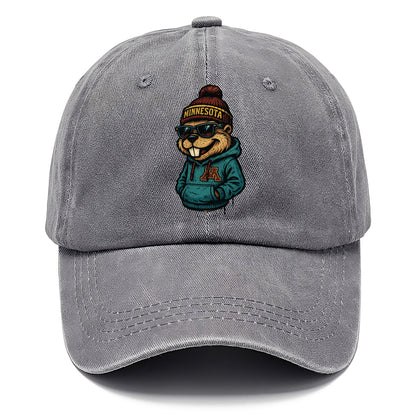 Minneapolis Gopher wearing Minnesota beanie with M patch - Classic Cap - Urban Haze(Grey)