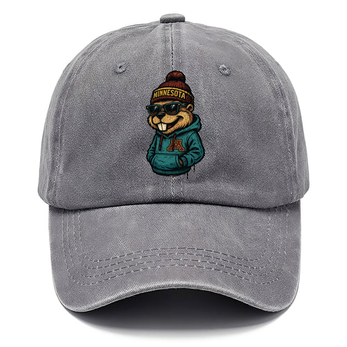 Minneapolis Gopher wearing Minnesota beanie with M patch - Classic Cap