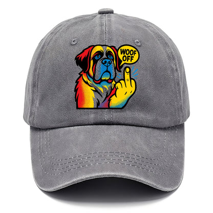 Saint Bernard with gentle giant face and droopy jowls, huge paw raised - Classic Cap - Urban Haze(Grey)