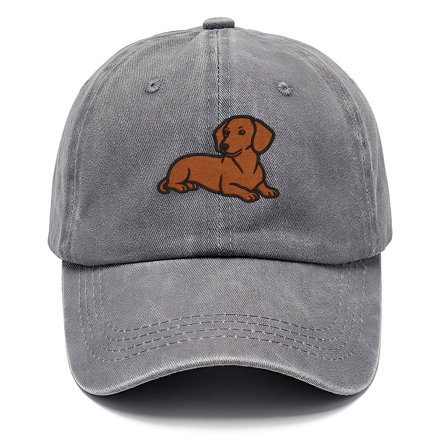 Dachshund - Red smooth relaxed lying dow Classic Cap - Urban Haze(Grey)