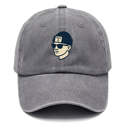 Annapolis Midshipman wearing Navy beanie with anchor patch - Classic Cap - Urban Haze(Grey)