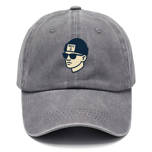 Annapolis Midshipman wearing Navy beanie with anchor patch - Classic Cap