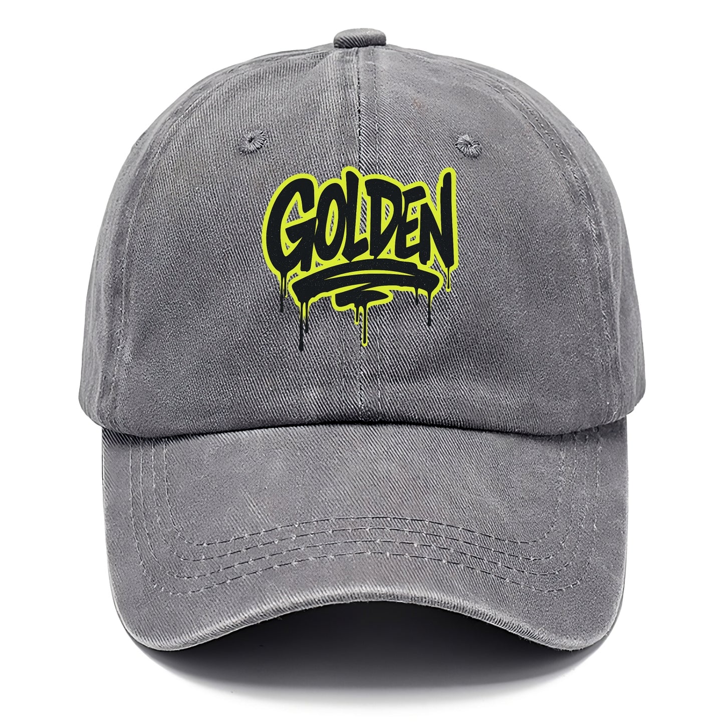 Bold typography design - "GOLDEN" - precious, valuable, excellent - Classic Cap - Urban Haze(Grey)