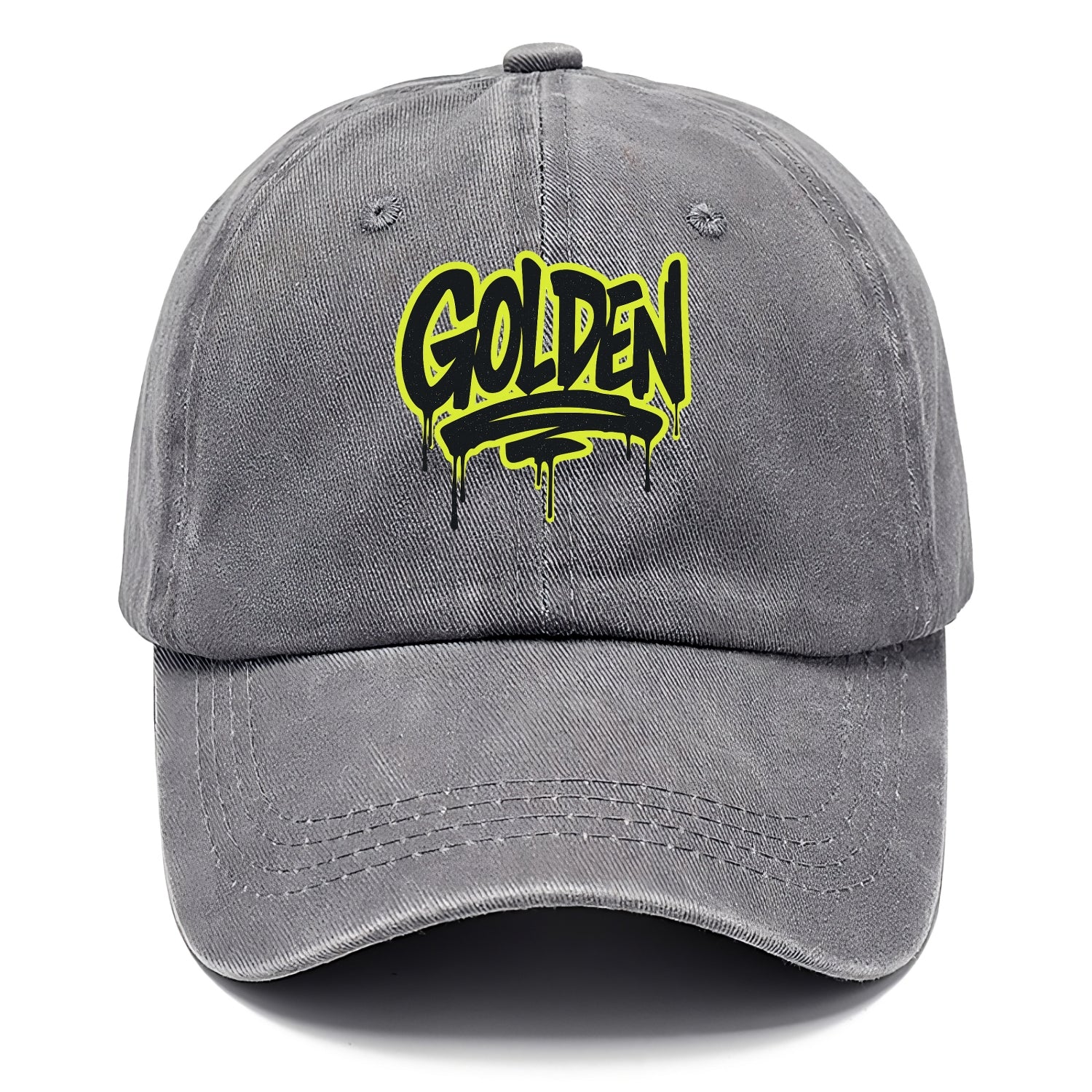 Bold typography design - "GOLDEN" - precious, valuable, excellent - Classic Cap - Urban Haze(Grey)