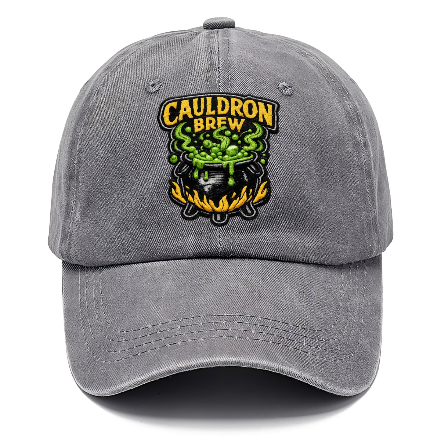 CAULDRON BREW - bubbling pot in black and green , witch craft - Classic Cap - Urban Haze(Grey)