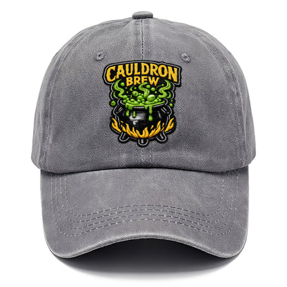 CAULDRON BREW - bubbling pot in black and green , witch craft - Classic Cap - Urban Haze(Grey)