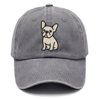 French Bulldog - Head tilt one ear up - Classic Cap - Urban Haze(Grey)