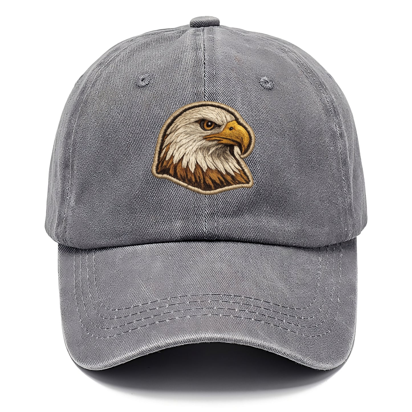EAGLE HEAD PROFILE - majestic bald eagle in brown, white and gold , American pride - Classic Cap - Urban Haze(Grey)