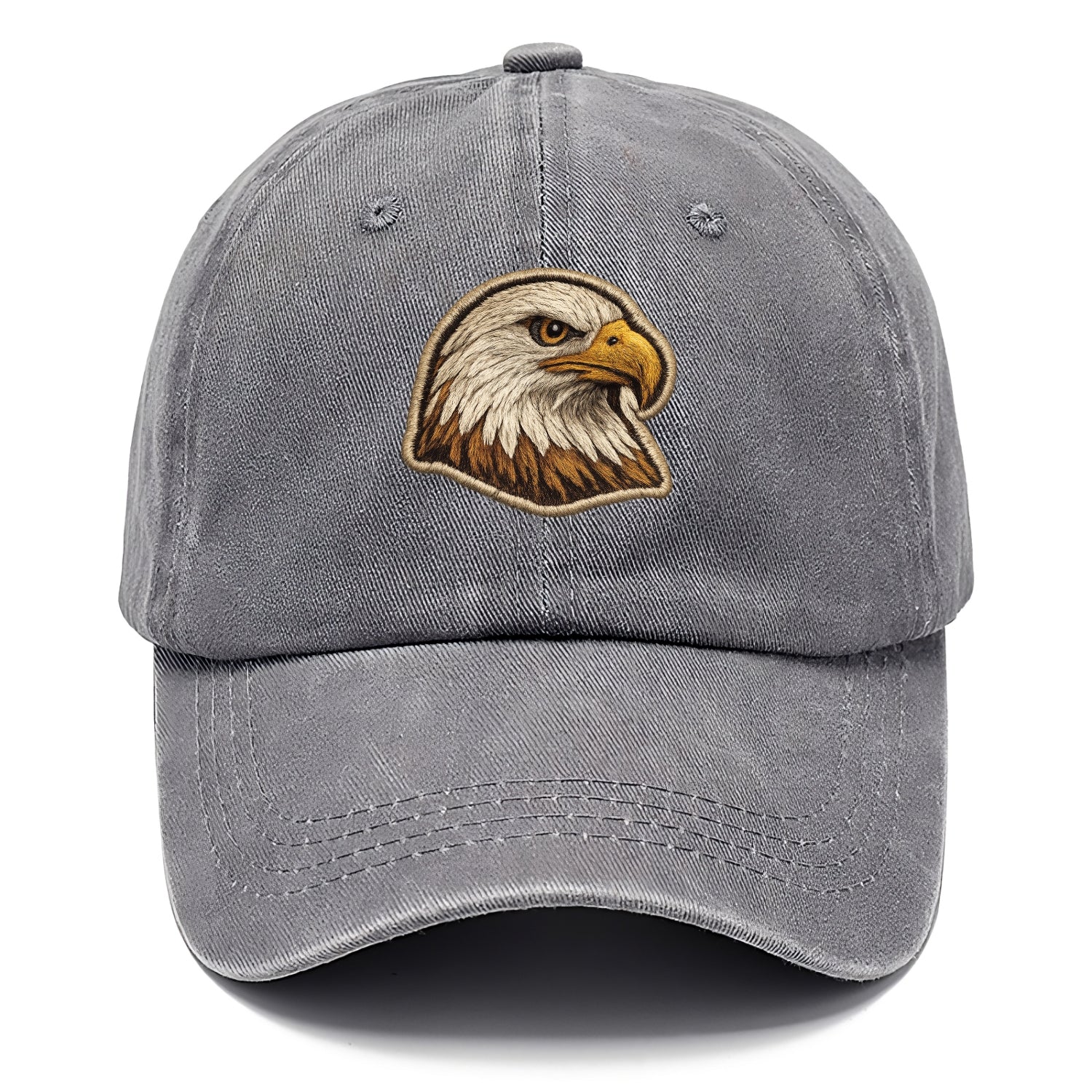 EAGLE HEAD PROFILE - majestic bald eagle in brown, white and gold , American pride - Classic Cap - Urban Haze(Grey)
