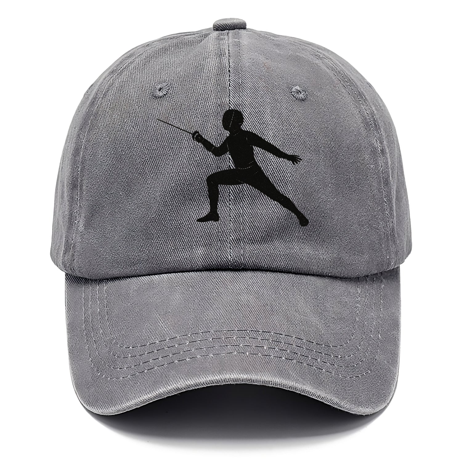 Fencer in lunge position - Classic Cap - Urban Haze(Grey)