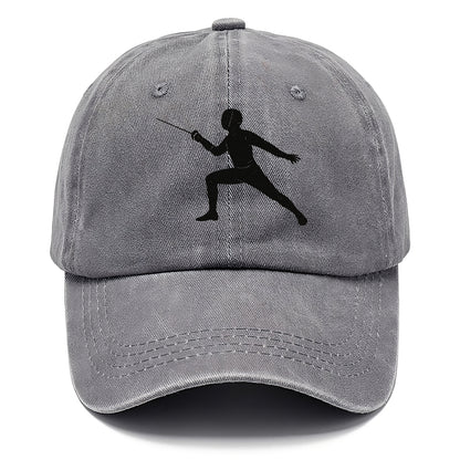 Fencer in lunge position - Classic Cap - Urban Haze(Grey)