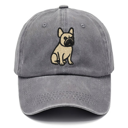 French Bulldog Fawn Colored Clean Sitting Pose Classic Cap - Urban Haze(Grey)