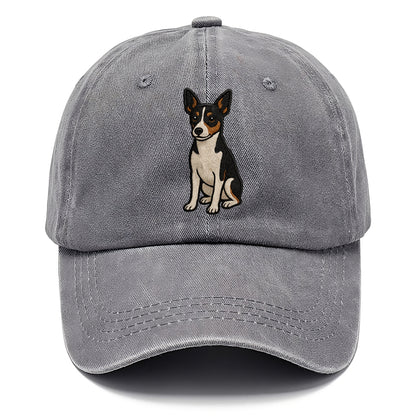 Rat Terrier - Tri-color embroidered pose Classic Cap - Urban Haze(Grey)